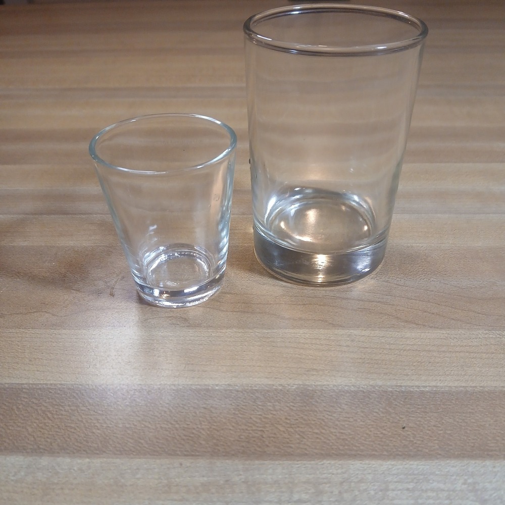 Glass‎ Reg And Double 2 Shot Glasses